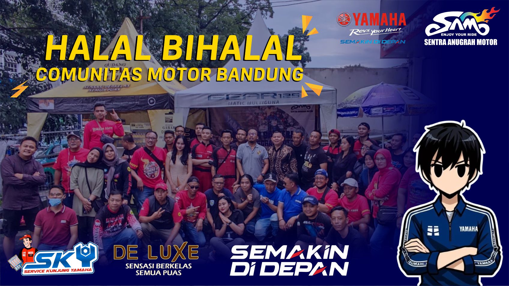 Halal Bihalal Komunitas Motor di Dealer Yamaha SAM